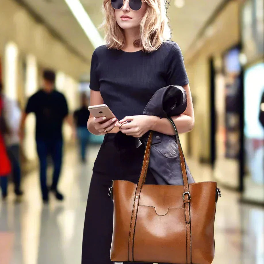 ISABELLA - LEATHER TOTE BAG