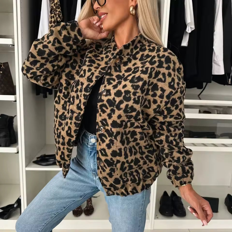 NORA – CHAQUETA ESTAMPADO LEOPARDO SUELTA