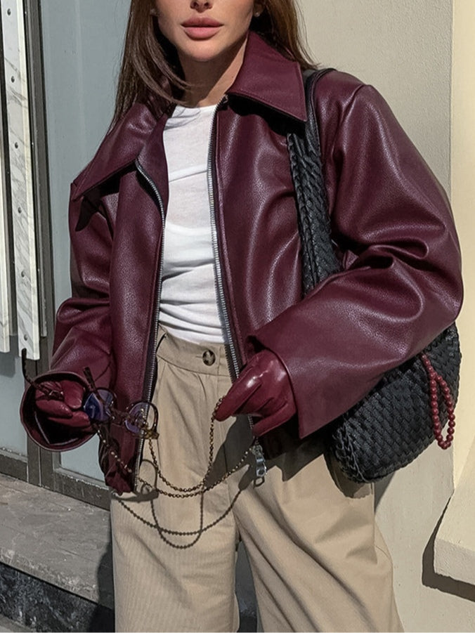 MIA – CHAQUETA MOTO EFECTO CUERO