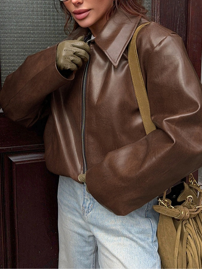 MIA – CHAQUETA MOTO EFECTO CUERO