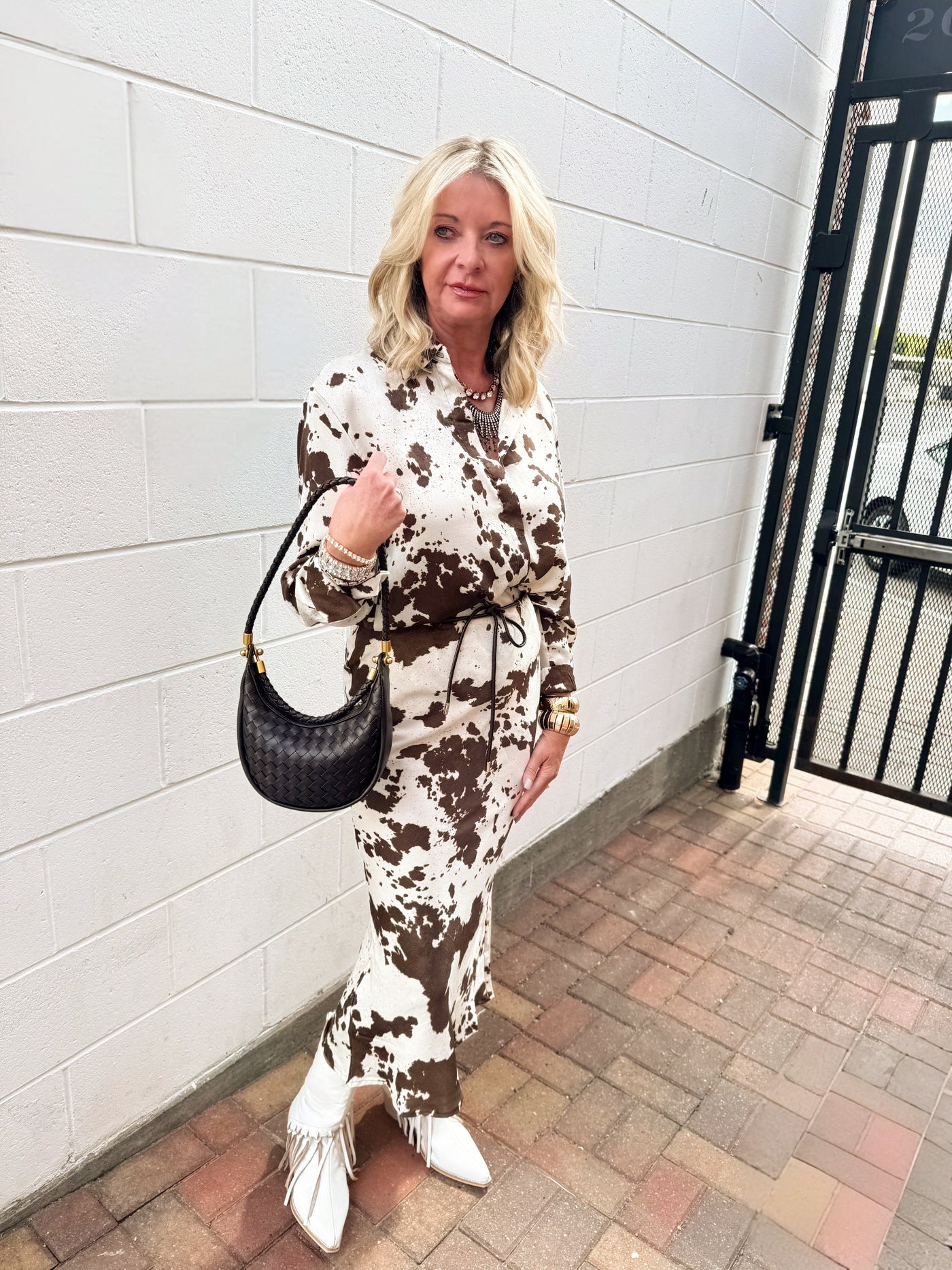 MARGA –  CONJUNTO CAMISA SATINADA Y FALDA