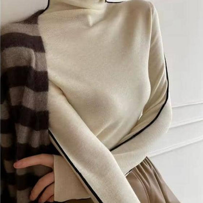 LOLA – JERSEY CUELLO ALTO ENTALLADO LISO