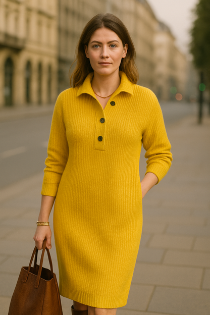 LAIA – VESTIDO PUNTO MANGA LARGA