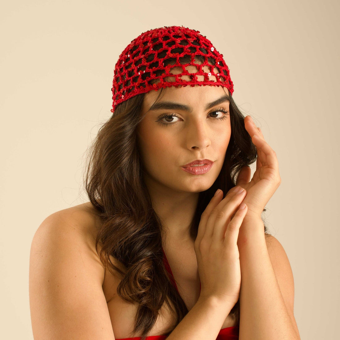 GABRIELA - GORRO CROCHET LENTEJUELAS