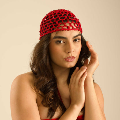 GABRIELA - GORRO CROCHET LENTEJUELAS