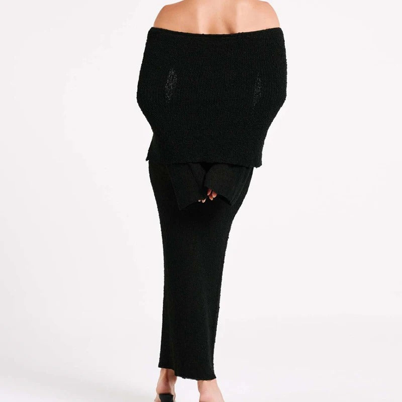 CLARA – VESTIDO ELEGANTE CON ESCOTE BARDOT