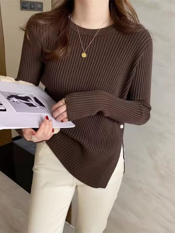 AMAIA – JERSEY FINO AJUSTADO BOTONES