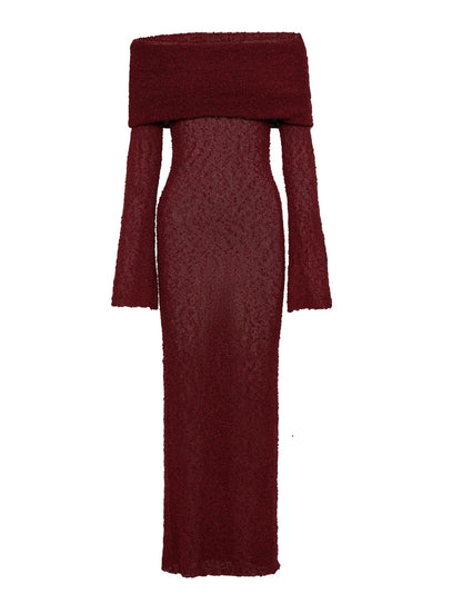 CLARA – VESTIDO ELEGANTE CON ESCOTE BARDOT