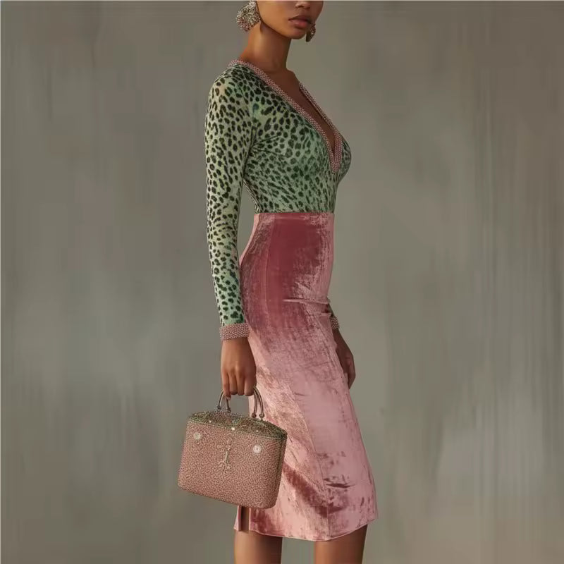 LETICIA – VESTIDO AJUSTADO DE TERCIOPELO