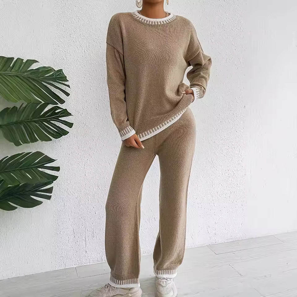 NOELIA –  CONJUNTO TEJIDO Y PANTALÓN RECTO