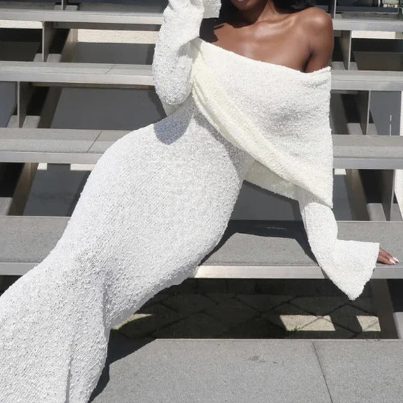 CLARA – VESTIDO ELEGANTE CON ESCOTE BARDOT