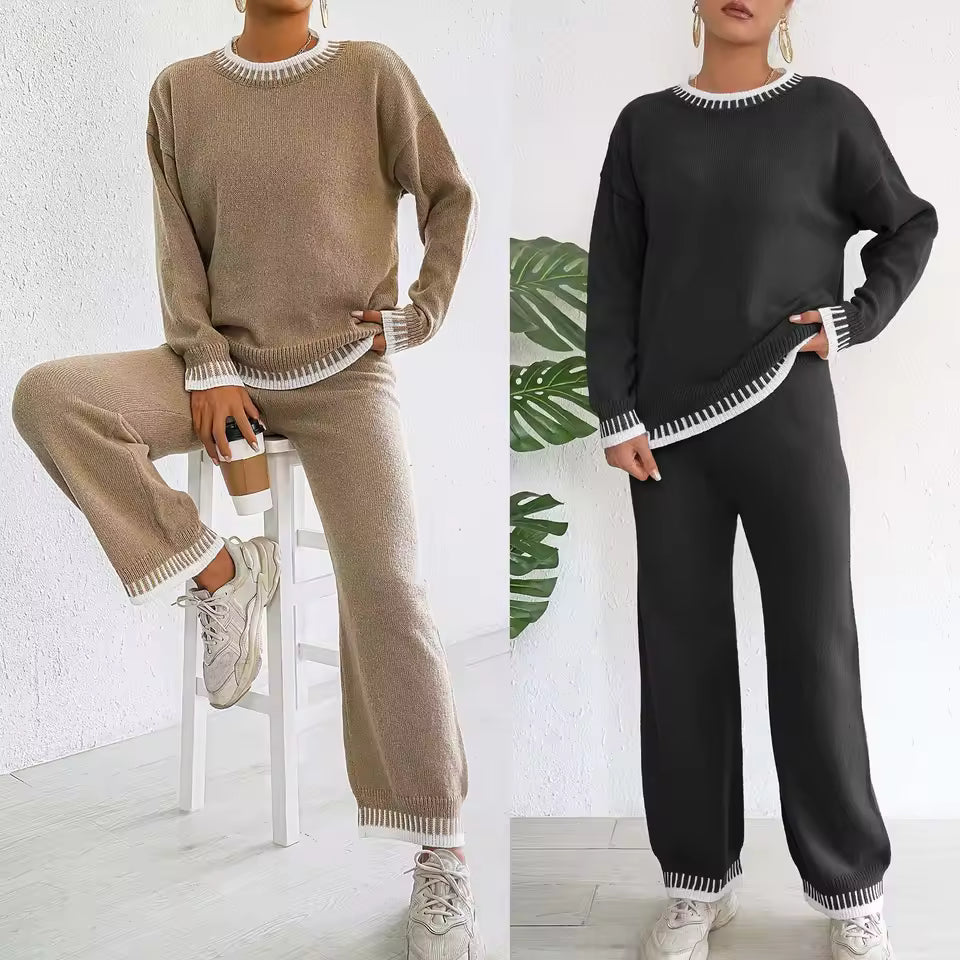 NOELIA –  CONJUNTO TEJIDO Y PANTALÓN RECTO