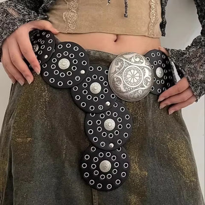 MARGARITA - CINTURÓN PATCHWORK CON AROS