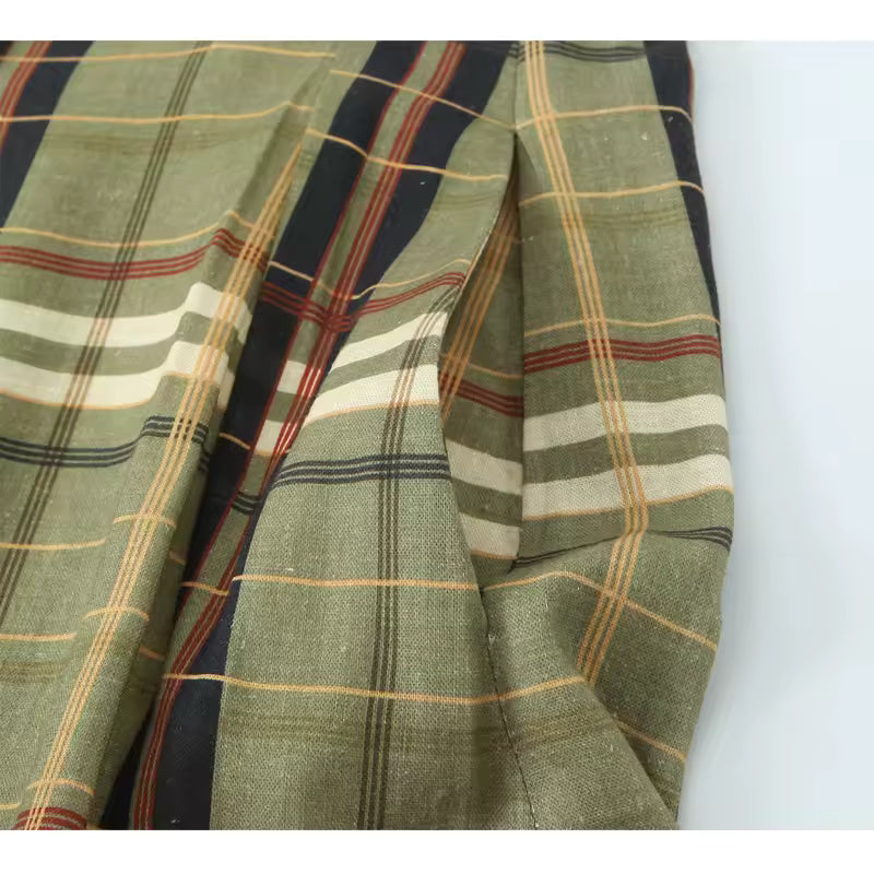 CLAUDIA - PANTALÓN OVERSIZE CUADROS PIERNA ANCHA