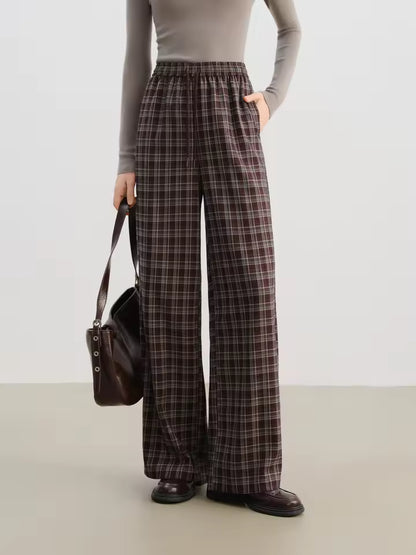 ADRIANA - PANTALÓN RECTO CUADROS RETRO