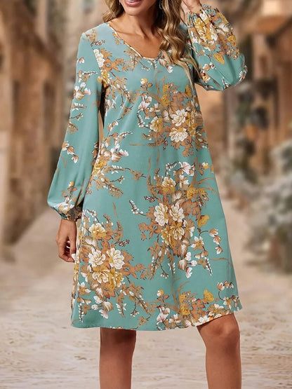 VALERIA  – VESTIDO LARGO CON ESTAMPADO FLORAL
