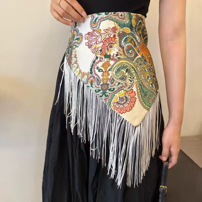 ROSALÍA - CINTURÓN ANCHO FLECOS TRIANGULAR