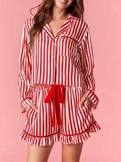 DUNA – PIJAMA CAMISA RAYAS Y SHORT