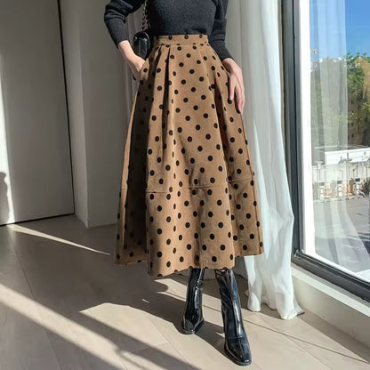 MELISA – FALDA DE PANA CON LUNARES