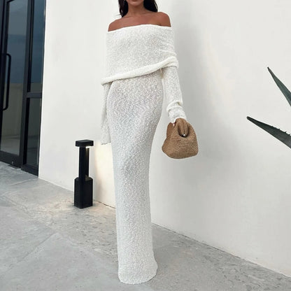 CLARA – VESTIDO ELEGANTE CON ESCOTE BARDOT