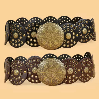 MARGARITA - CINTURÓN PATCHWORK CON AROS