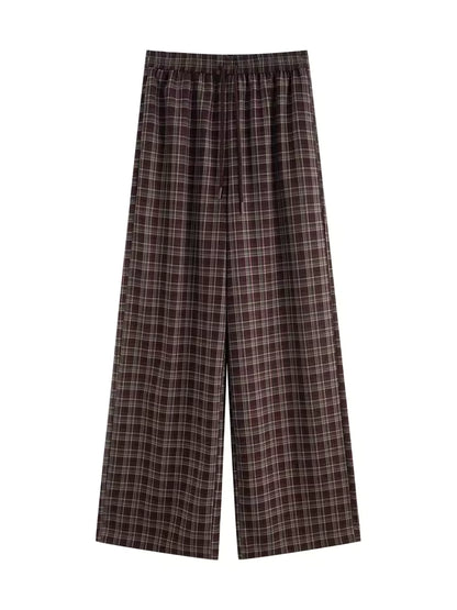 ADRIANA - PANTALÓN RECTO CUADROS RETRO