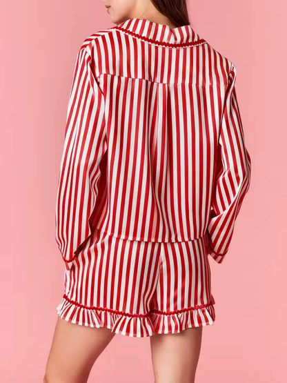 DUNA – PIJAMA CAMISA RAYAS Y SHORT