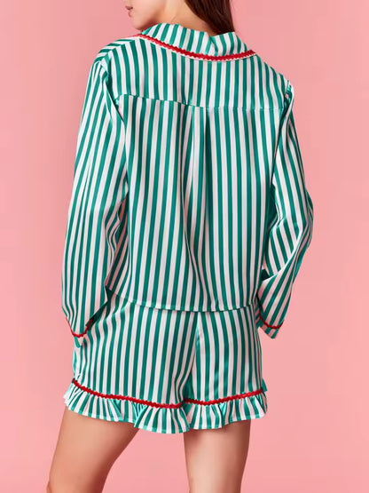 DUNA – PIJAMA CAMISA RAYAS Y SHORT