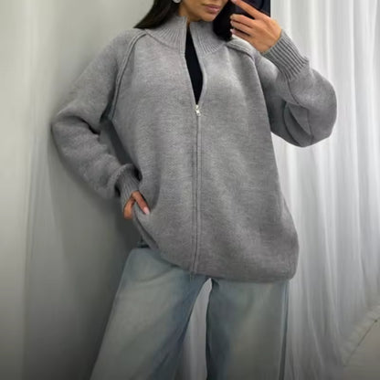 MAIA – CHAQUETA PUNTO GRUESO CREMALLERA