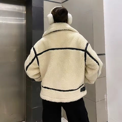 LUNA – CHAQUETA MOTO CUERO Y BORREGUITO