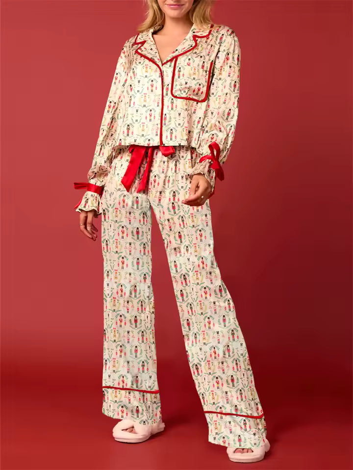 YARA – PIJAMA NAVIDEÑA SATINADA