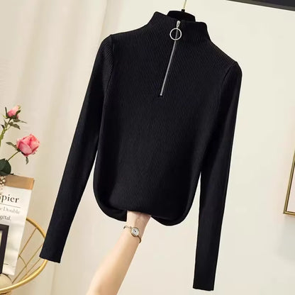 ELISA – JERSEY AJUSTADO CUELLO CREMALLERA