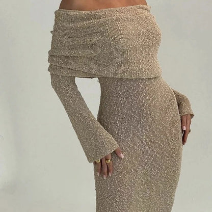 CLARA – VESTIDO ELEGANTE CON ESCOTE BARDOT