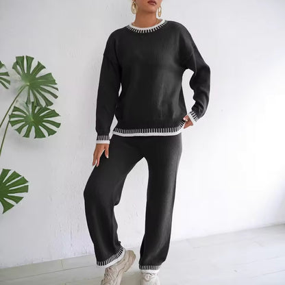 NOELIA –  CONJUNTO TEJIDO Y PANTALÓN RECTO