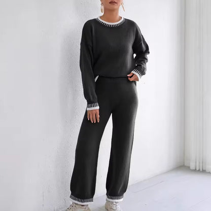 NOELIA –  CONJUNTO TEJIDO Y PANTALÓN RECTO