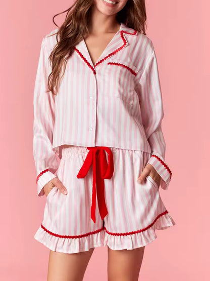 DUNA – PIJAMA CAMISA RAYAS Y SHORT