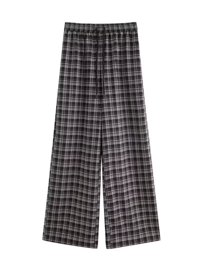 ADRIANA - PANTALÓN RECTO CUADROS RETRO