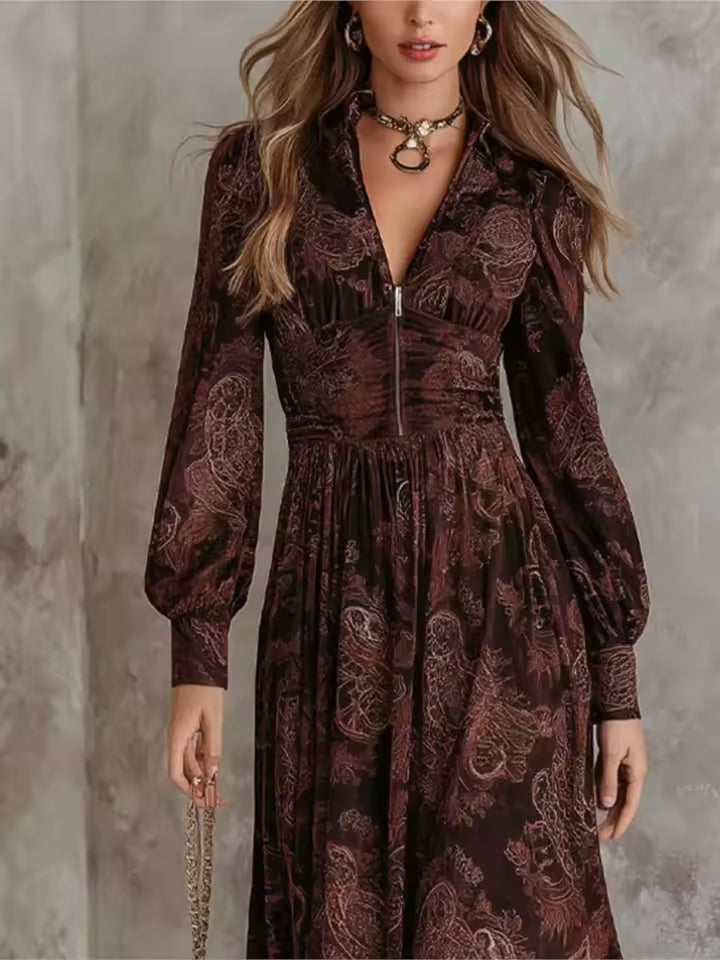 ISABELA – VESTIDO LARGO PAISLEY FLUIDO
