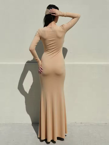 FABIOLA – VESTIDO FRUNCIDO CON ABERTURA