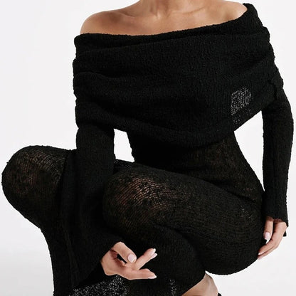 CLARA – VESTIDO ELEGANTE CON ESCOTE BARDOT