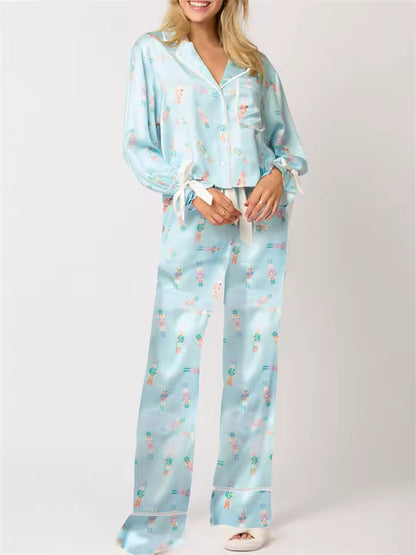 YARA – PIJAMA NAVIDEÑA SATINADA