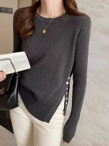 AMAIA – JERSEY FINO AJUSTADO BOTONES