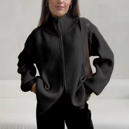 MAIA – CHAQUETA PUNTO GRUESO CREMALLERA