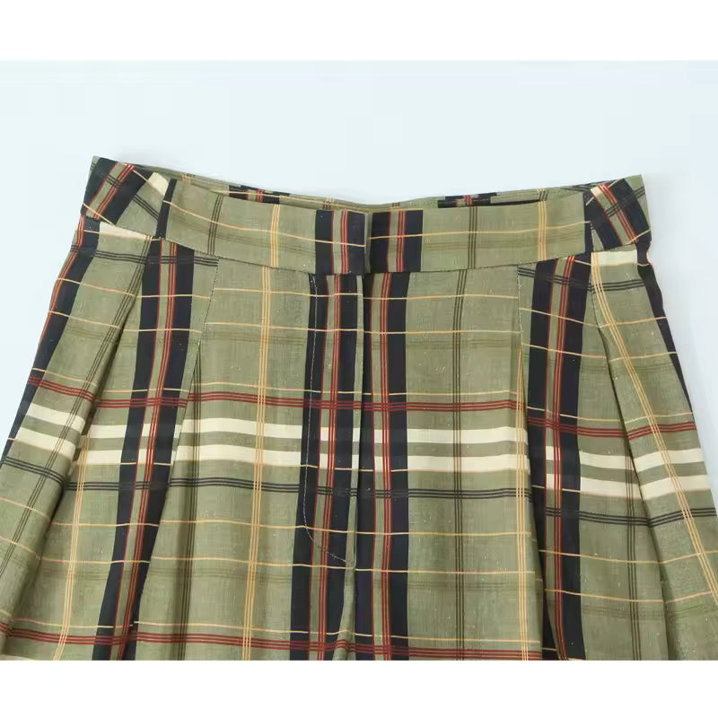 CLAUDIA - PANTALÓN OVERSIZE CUADROS PIERNA ANCHA