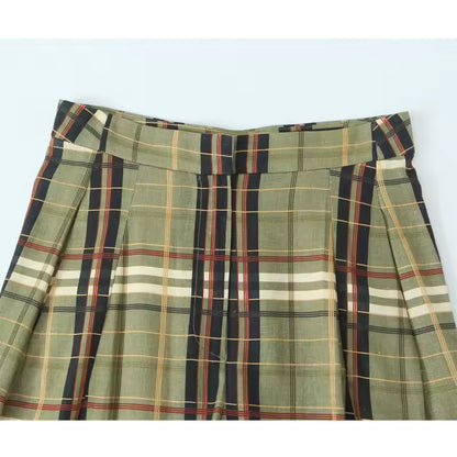 CLAUDIA - PANTALÓN OVERSIZE CUADROS PIERNA ANCHA