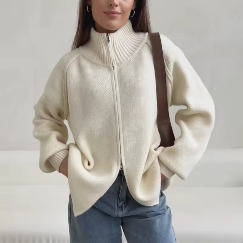 MAIA – CHAQUETA PUNTO GRUESO CREMALLERA