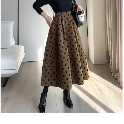 MELISA – FALDA DE PANA CON LUNARES