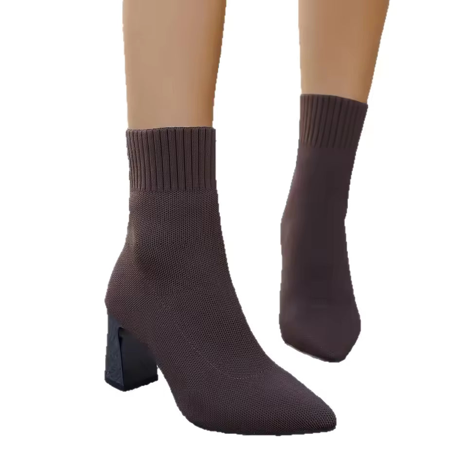 JULIA - BOTAS CALCETÍN MEDIA CAÑA ELÁSTICAS