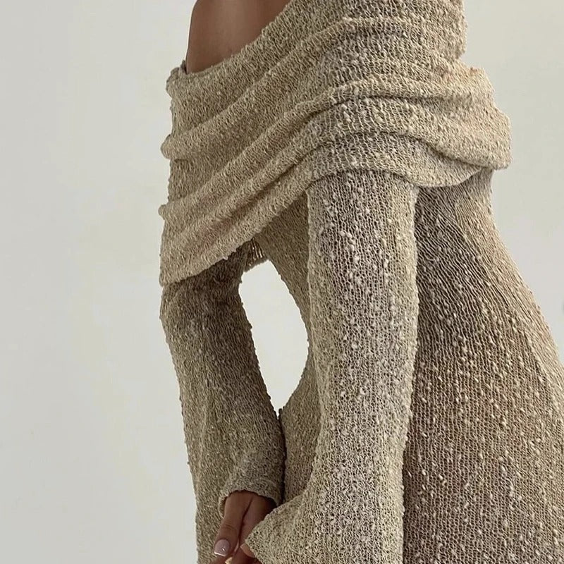 CLARA – VESTIDO ELEGANTE CON ESCOTE BARDOT