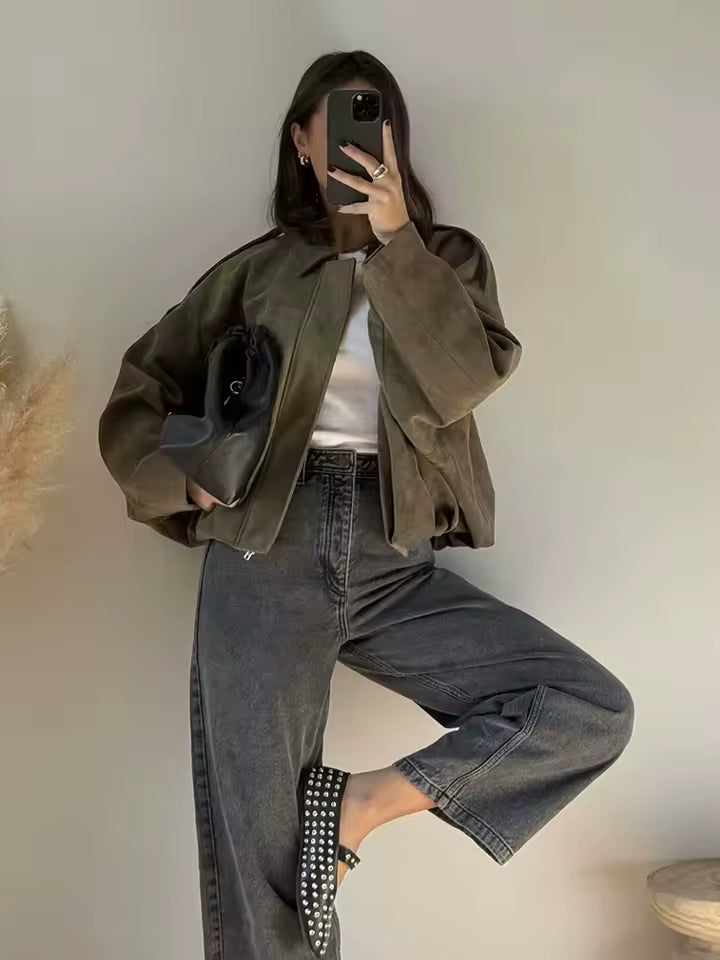 ELIA – CHAQUETA CAZADORA EFECTO ANTELINA